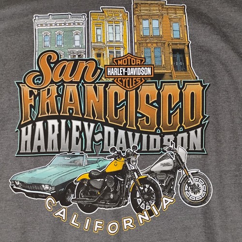 NEW Harley-Davidson San Francisco California Long Sleeve T-Shirt Mens 2XL Gray