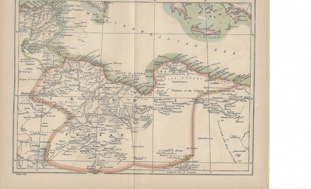 Tripoli: 1895; Original map Encyclopedia Britannica, 9th edition