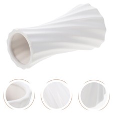 Ceramic Planter Hydroponics Container White Floral Vase Single Vase