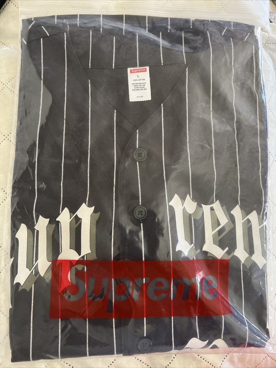 RARE Large 2019 SUPREME LOVE HATE BASEBALL JERSEY DS BLACK RARE Large 2019 SUPREME LOVE HATE BASEBALL JERSEY DS BLACK