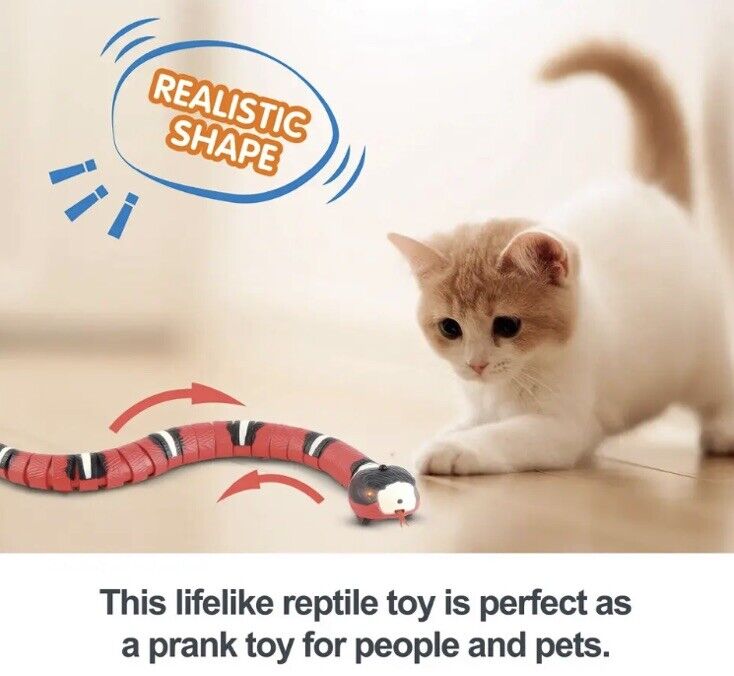 Smart Sensing Interactive Cat Toys Electronic Snake Toy For Cats Dogs USB Charge