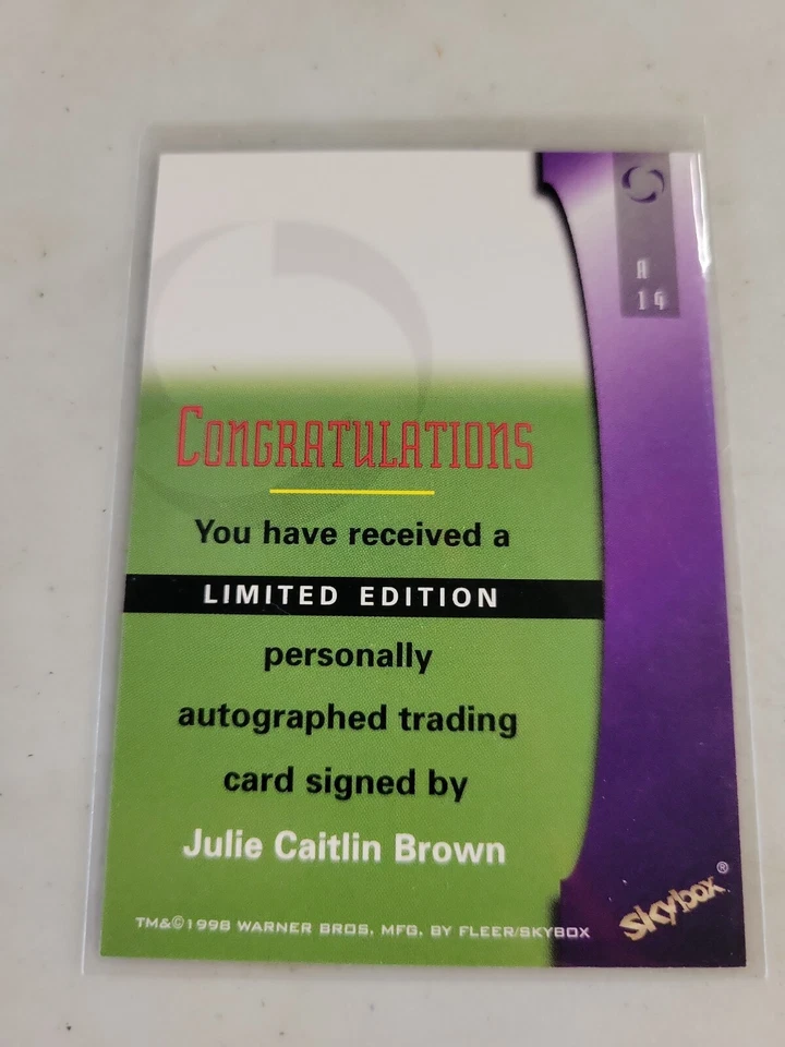 1998 BABYLON 5 JULIE BROWN AS COREY AUTOGRAPH A14 Skybox - Image 2 of 2