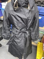 Celine Silk Trench Coat Black Size 34