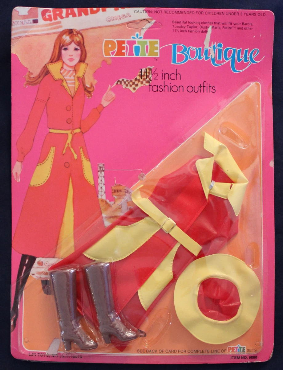 Original 1970s Petite Boutique Carded Outfit Fits Barbie Plus 1