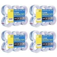 Clearer Packing Tape 24 Rolls, Heavy Duty Packaging Tape for Shipping Packagi...