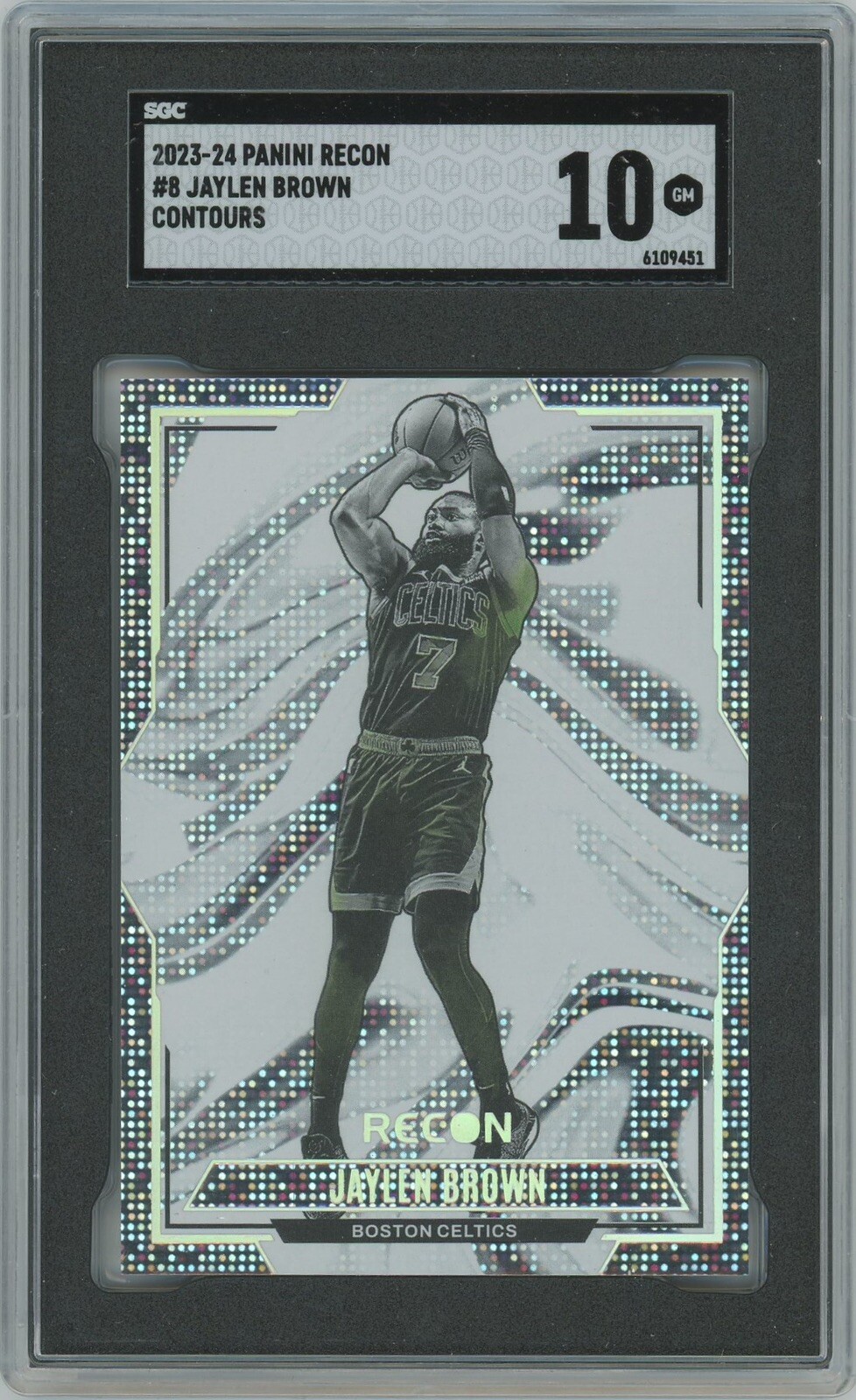 2023 JAYLEN BROWN CONTOURS PSA 10 SSP CASE HIT Panini Recon CELTICS