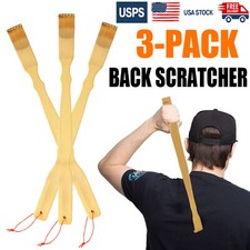 3pcs Bamboo Back Scratcher Natural Long Handle Back Scratchers for Men Women USA