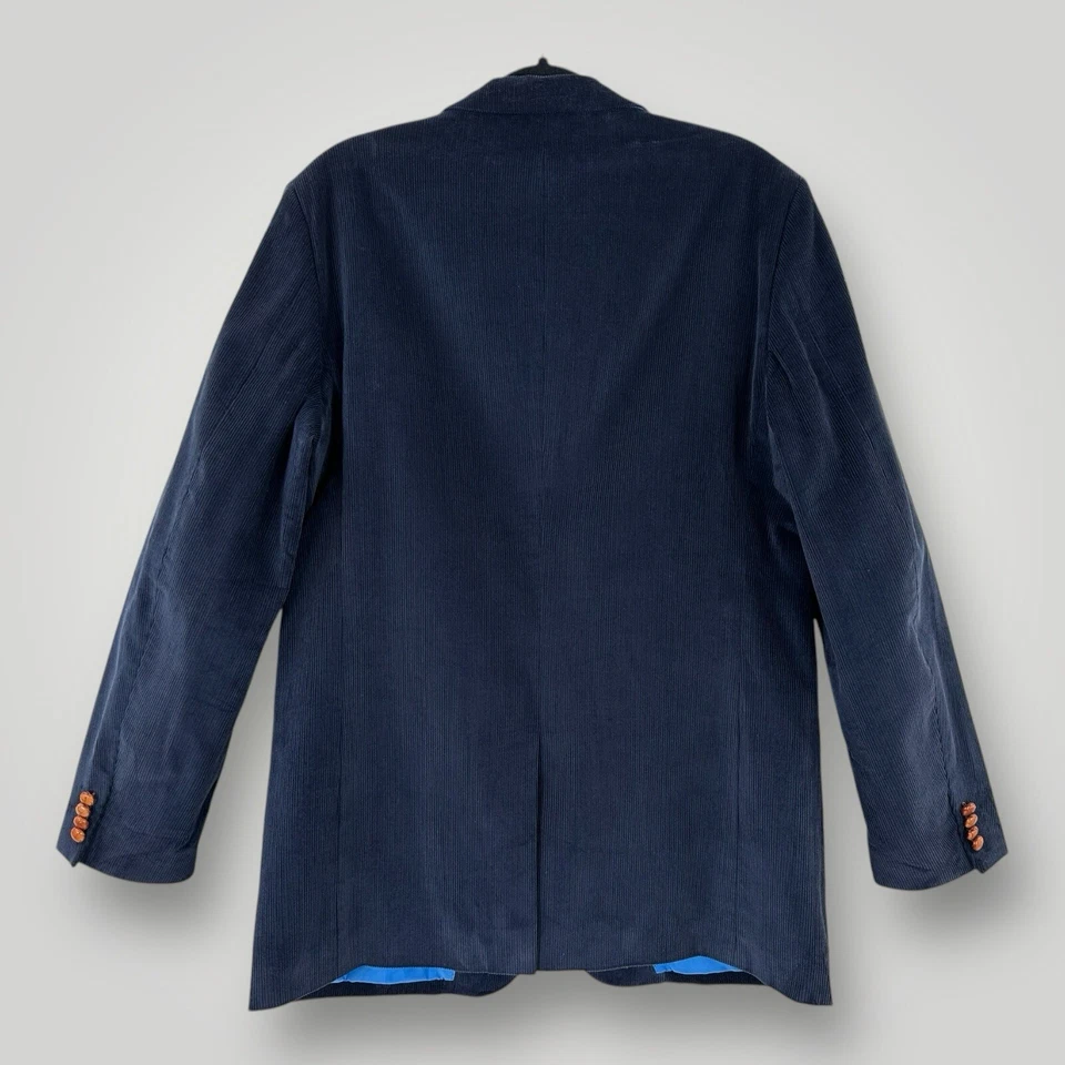 Abrigo Deportivo Tommy Hilfiger De Colección Pana Ajuste Moderno Para Hombre 40 Chaqueta Azul Marino Forrado Foto 3 de 4