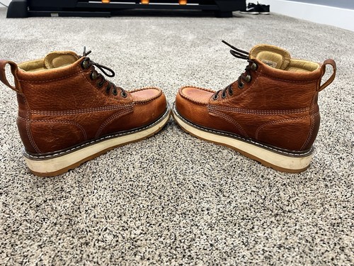 Bonanza Frontier Dual 6” MOC TOE WORK BOOTS Golden Brown Worn Once Mens 9.5 - Picture 4 of 7