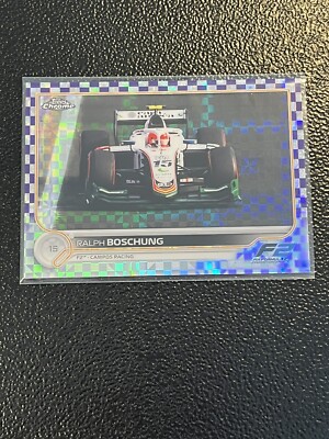 2022 Formula 1 Racing F1 F2 PURPLE CHECKER #142 Ralph Boschung /199 X-FACTOR