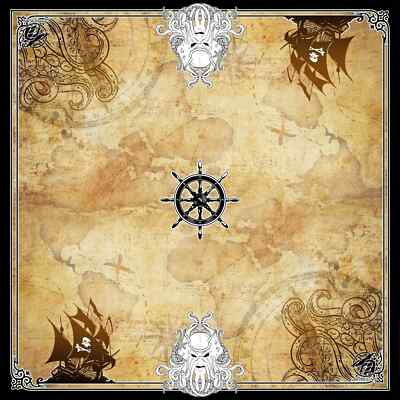 2 Player Davy Jones Pirate Map Cloth Playmat