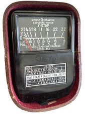 Vintage Weston Light Exposure Meter Model 853 w/Orig. Case  Manual Light Meter