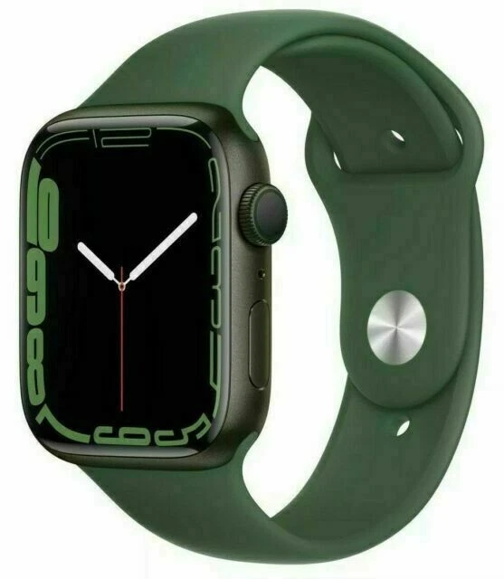 Apple Watch Series 7 41mm A2473 - GPS - Green with M/L Clover Sport Band, 002