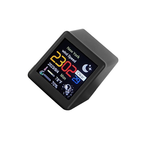 Mini Desktop Smart Clock Weather Display DIY Animation Family Gift ...