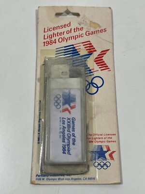 1984 Los Angeles Olympics Licensed Vintage Cigarette Lighter NEW In Package 