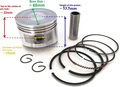 パーツ HONDA GX160 (5,5 ps) Rebuild 68mm Piston Kit For Honda GX160 5.5HP 6.5HP PK14 | eBay