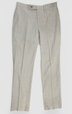 Calvin Klein Men's Gray Extra Slim Fit Flat Front Pants Trousers 33W 32L