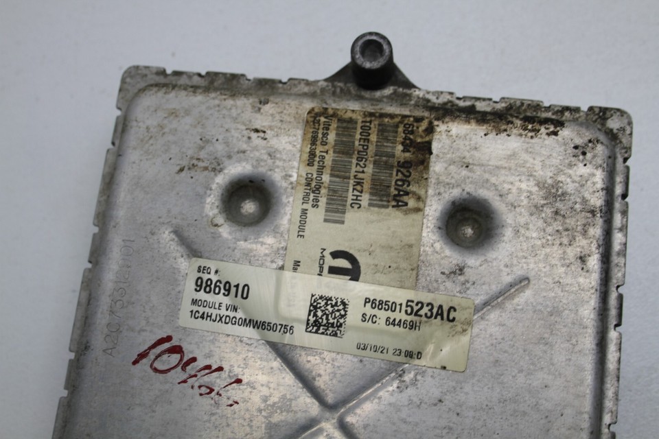 2018-2023 Jeep Wrangler Engine Computer Control Module ECM ECU OEM #K19 ...