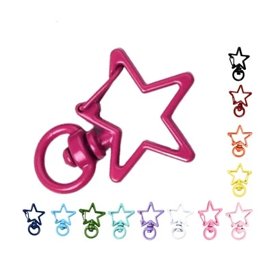 Karabiner Stern Blau, Hellblau, Grün, Mint, Lila, Weiß, Schwarz, Rot, Pink, Rosa - Bild 1 von 4