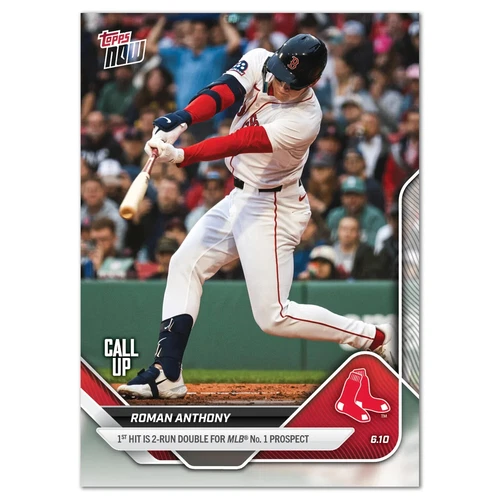 Roman Anthony Call-Up Red Sox 1st Hit 2025 MLB Topps NOW Card 285