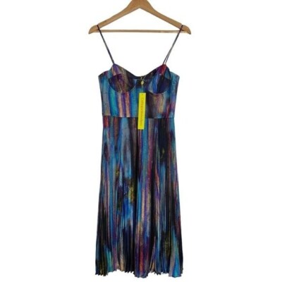 catherine malandrino silk dress Catherine Malandrino Womens Dress Size 4 Silk Bustier Pleated A Line NWT