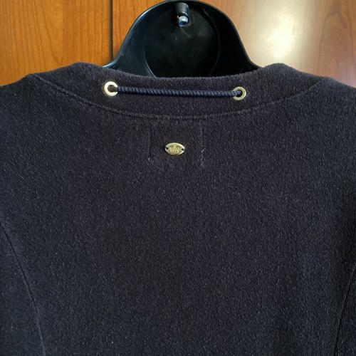 Juicy Couture Black Gold Tassel Terry Cloth Bell Sleeve Mini Dress Size Small - Picture 3 of 5