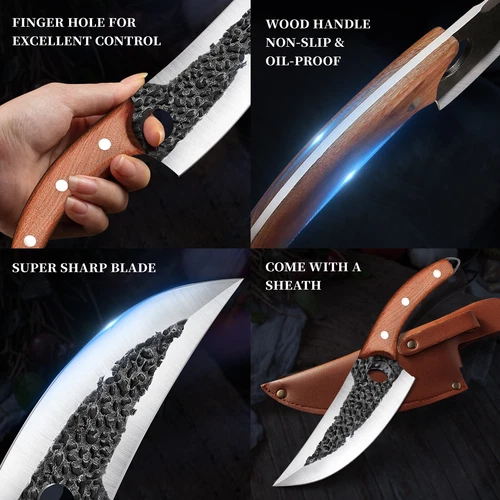 Küchenmesser Profi Kochmesser Japanisches Damast Edelstahl Santoku Messer Scharf - Bild 6 von 8
