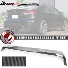 Fits 20-25 Toyota Corolla Sedan Carbon Fiber Print Roof Spoiler IKON Style