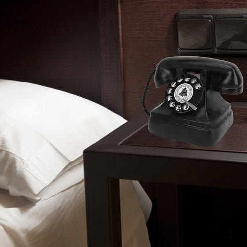 Retro Telefon Modell Harz Taste Vintage Festnetz Telefon Statue Home Decor Gesch - Afbeelding 3 van 24