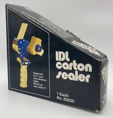 IDL Carton Sealer 3 Inch Tape Gun Dispenser  Industrial Side Loader NOS