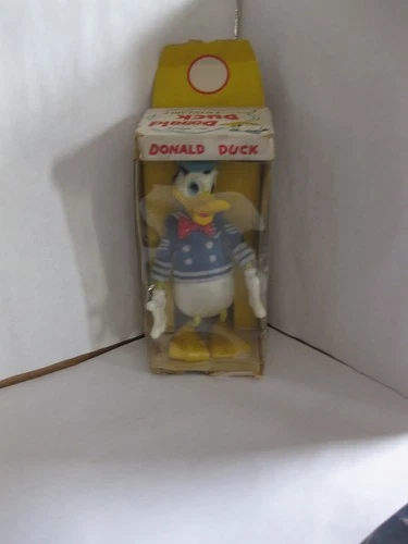 Marx Toys Disney Donald Duck  Twistable Figure Toy Doll Vtg Hong Kong w/Box