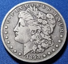 1893-O Morgan Silver $1 Dollar Coin-Original Look, Nice Details. Low Mintage