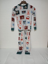 Disney Two-piece Pajama Set Letters To Santa Christmas Pajamas Size 10 SOFT