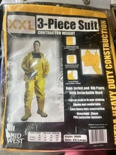 Mid West Rain Suit Contractor Weight 3-pc Yellow Size XXL Style 3000--(G)
