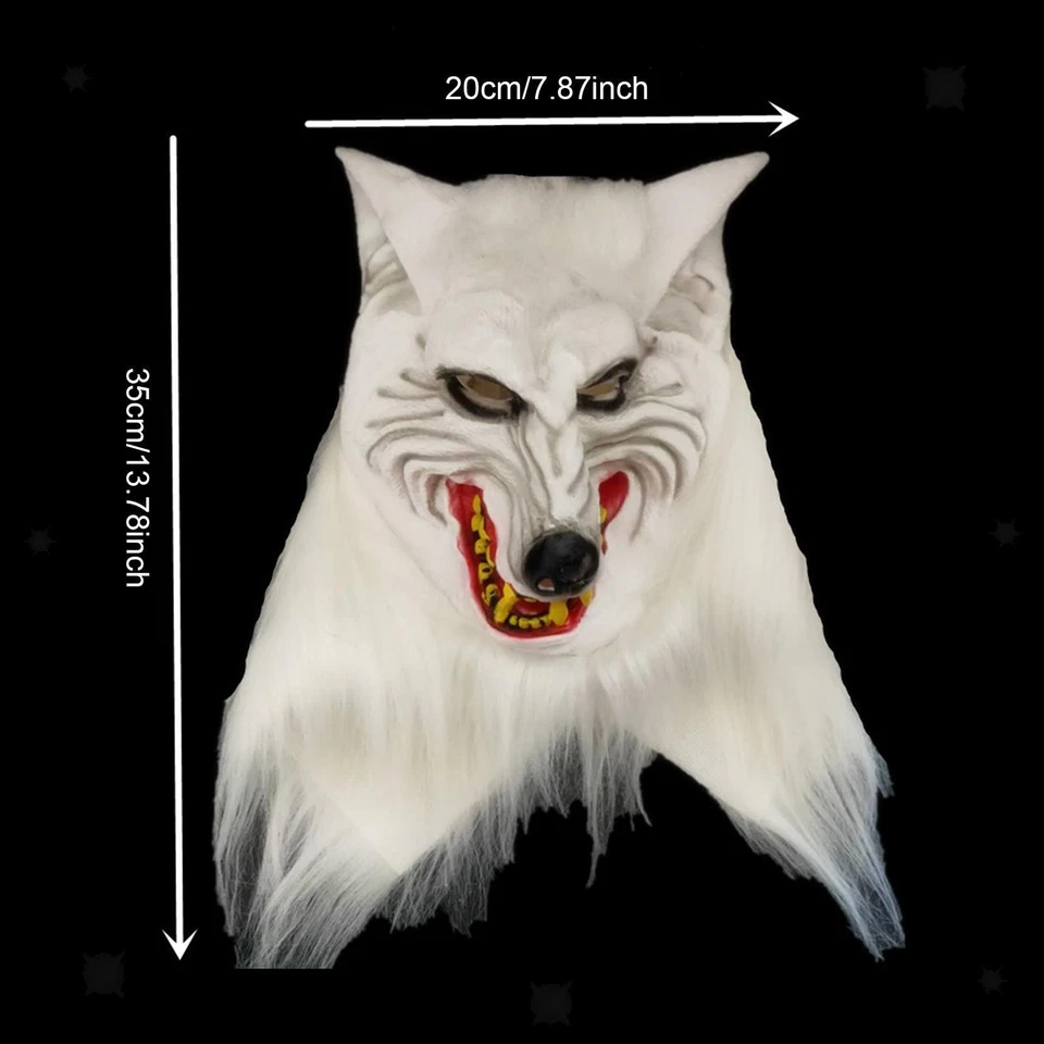 Wolf Mask for Halloween Horror Animal Mask for Masquerade Role Playing Birthday - Image 3 of 4