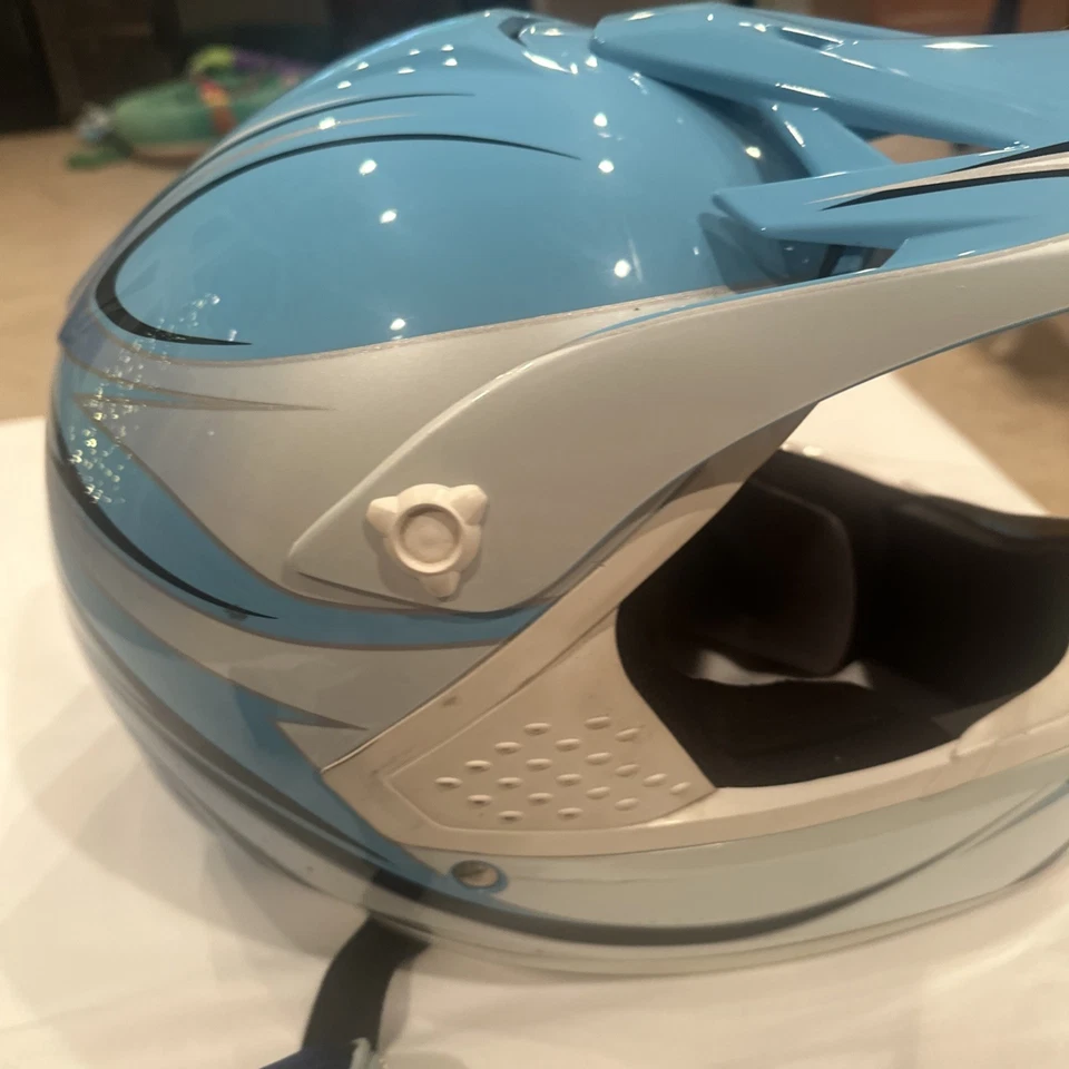 Casco de motocicleta HJC para mujer mediano con guantes Thor pequeños Foto 4 de 4