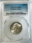 1934 Wahington Quarter Medium Motto PCGS MS66