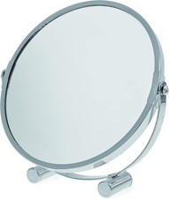 Blue Canyon 17cm Free Standing Round Swivel Mirror - Chrome Finish - Perfect for
