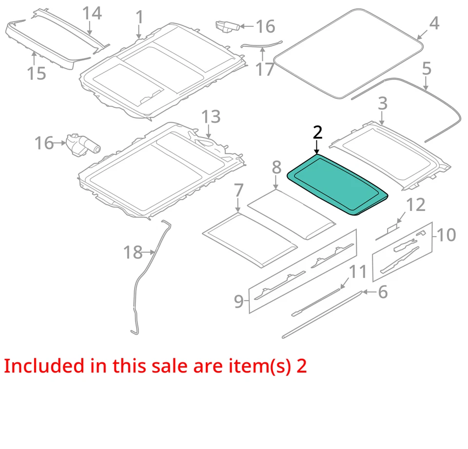 (LOCAL PICKUP ONLY) Roof Glass Front Sliding Fits 12-15 BMW X1 1967104 Foto 3 de 4