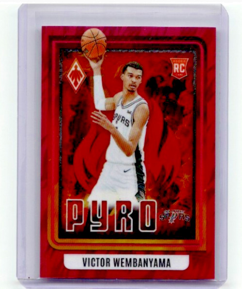 2023-24 Panini Phoenix Victor Wembanyama #5 Pink Pyro Rookie RC Spurs /99