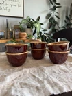 6 - Hull USA Oven-Proof Brown Drip Glaze Ramekins – Vintage Stoneware Pottery