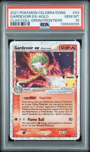 2021 Pokemon Celebrations Classic Gardevoir EX Dragon Frontiers PSA 10 #93