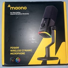 Maono PD100W Wireless Dynamic Desktop Microphone USB-C Missing Mic Arm Open Box 