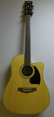 (MA1) Ibanez PF15ECE-NT Performance Dreadnought Acoustic Electric Guitar