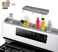 15 Inch Magnetic Silicone Stove Top Shelf,Heat Resistant over the Stove Spice Ra