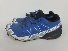 Salomon Speed Cross 6 Size 10 Blue Black White Trail Running Sneakers Shoes