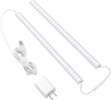 Plug-In under Cabinet Lighting, 2Pcs 12 Inch Dimmable Closet Light, Cold White 6