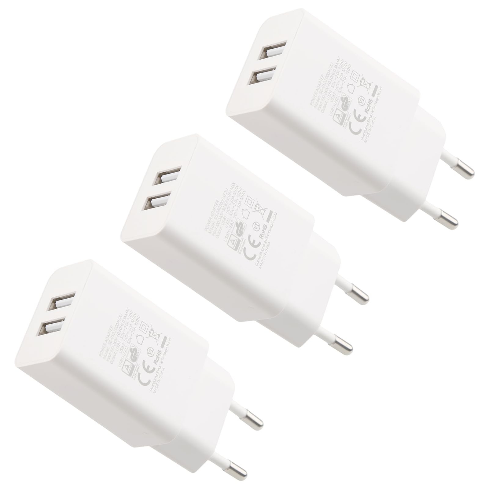 Chargeur USB 5V 2A adaptateur secteur universel double port USB de charge rapide