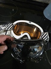 Dragon DXS Snow Goggles Unisex OS White Amber Lens Logo Strap