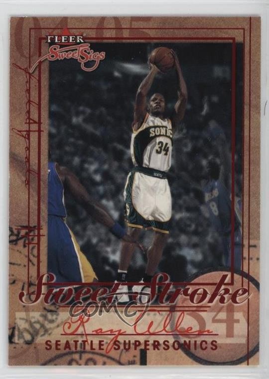 2004-05 Fleer Sweet Sigs Sweet Stroke Ray Allen #5SS HOF n1u